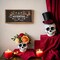 Day of The Dead Decorations Decor Sign, 15.7×7.9In Wooden Dia De Los Muertos for Alter, Home Wall Decor for Table Centerpieces Shelf Mantle Indoor